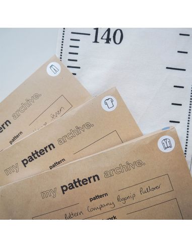 Organization stickers for sewing patterns