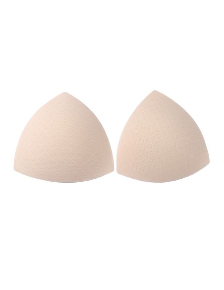 Beige triangle bra cups