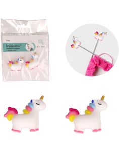 Unicorn knitting needle stitch stoppers