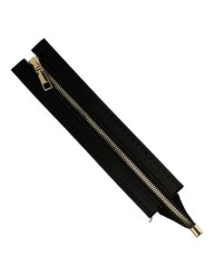 Special zipper faux leather bag 30 cm - Black