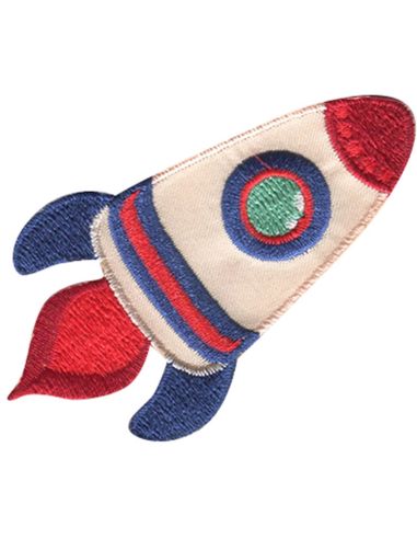 Iron-on rocket patch