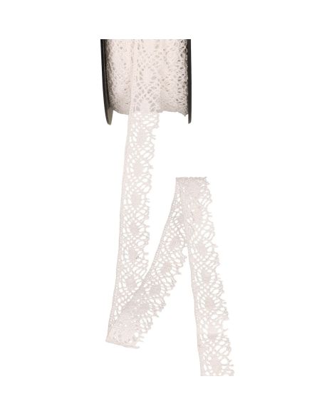 14 mm Cotton Lace Elegance - White