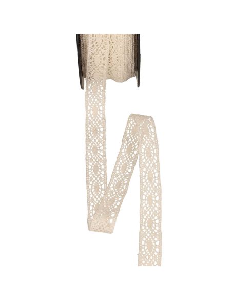 14 mm cotton lace trim - Ecru