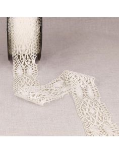Stella cotton lace 48 mm - White