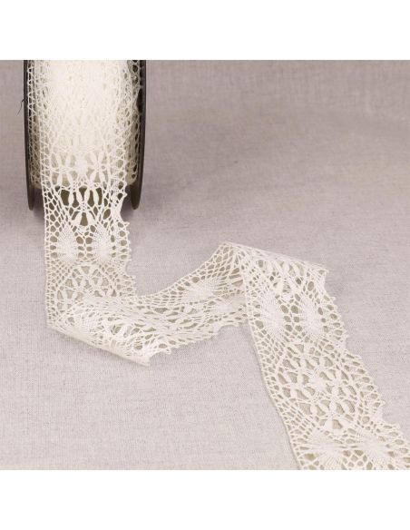 Stella cotton lace 48 mm - White