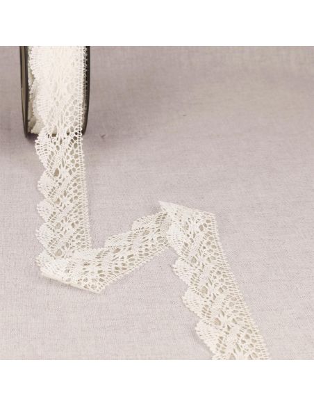 Ondine cotton lace 31 mm - White