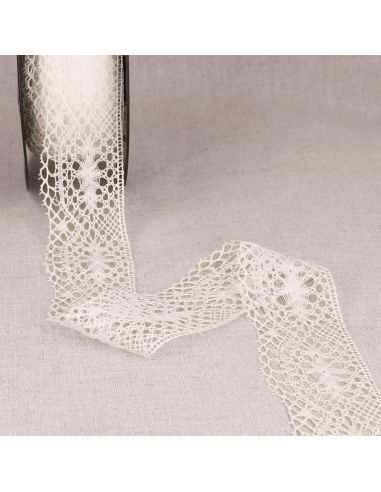 Aurore cotton lace 48 mm - White