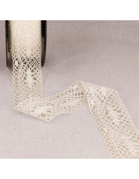 Aurore cotton lace 48 mm - Ecru