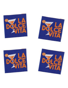 Set of 4 sew-on labels - La dolce vita