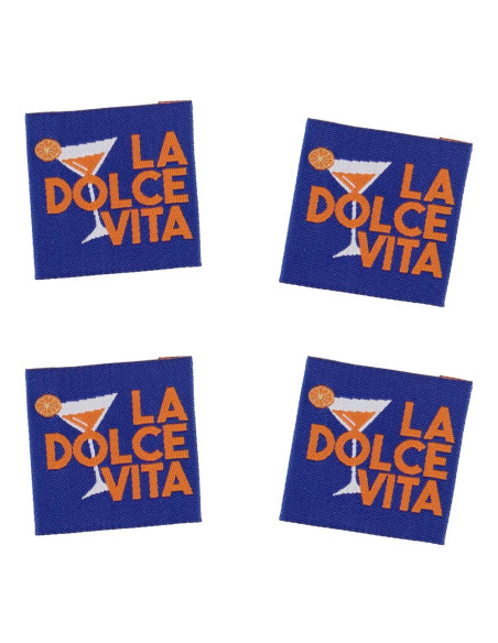 Set of 4 sew-on labels - La dolce vita