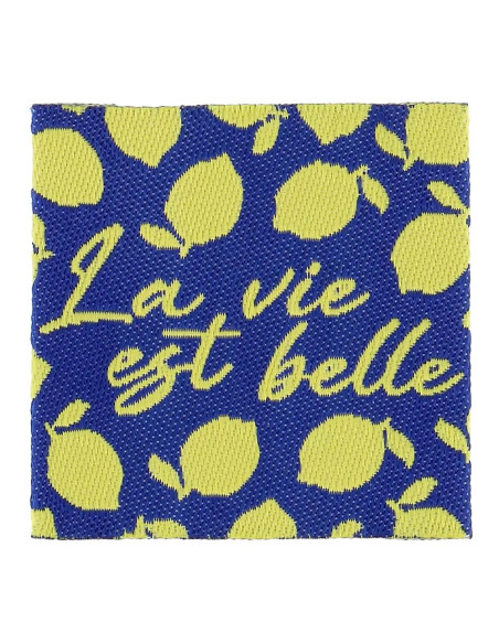 Set of 4 sew-on labels - Life is beautiful