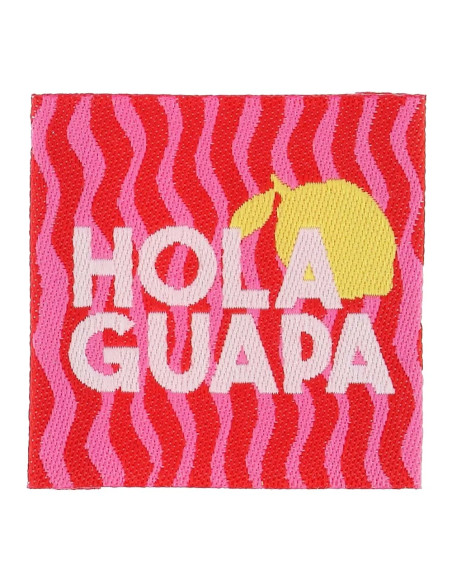 Set of 4 sew-on labels - Hola guapa