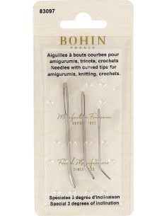 Curved tip needles for Bohin knitting