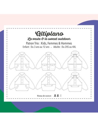 Sweatshirt and outdoor jacket pattern for kids & adults - Marmaï Patterns