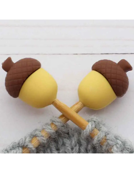 Stitch stoppers for knitting needles - Tassel