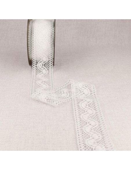 Cotton lace Mermaid 47 mm - White
