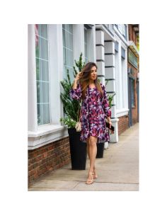 Viscose fabric - Violet iris 2