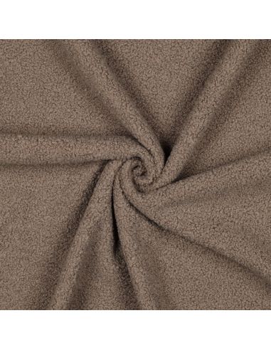 Double-sided Teddy fleece fabric - Taupe