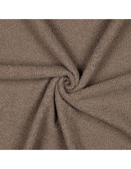 Double-sided Teddy fleece fabric - Taupe