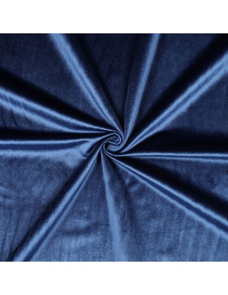 Luxury velvet upholstery fabric - Navy blue