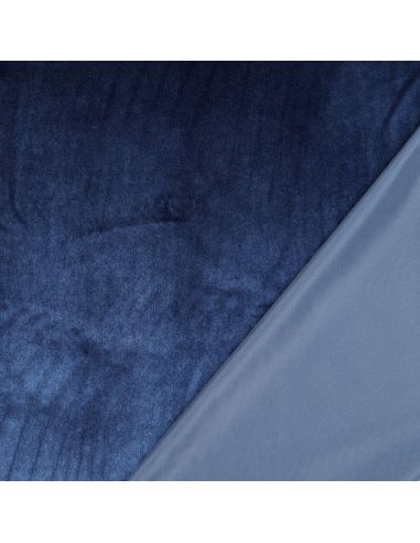 Luxury velvet upholstery fabric - Navy blue