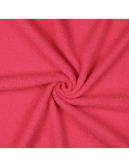 Double-sided Teddy fleece fabric - Neon pink