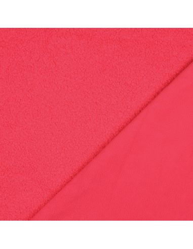 Double-sided Teddy fleece fabric - Neon pink