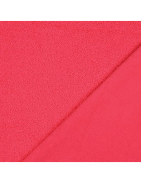 Double-sided Teddy fleece fabric - Neon pink