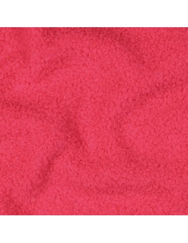 Double-sided Teddy fleece fabric - Neon pink