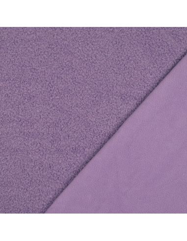 Double-sided Teddy fleece fabric - Lilac