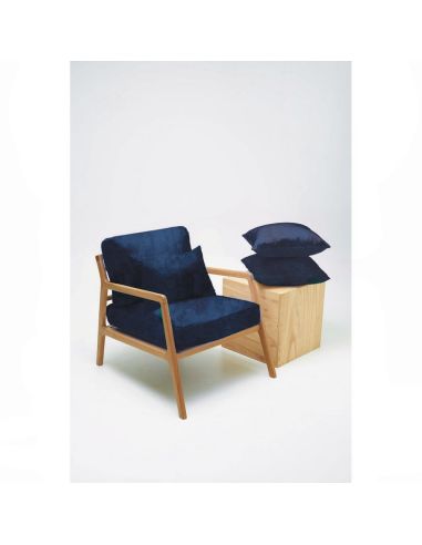 Luxury velvet upholstery fabric - Navy blue