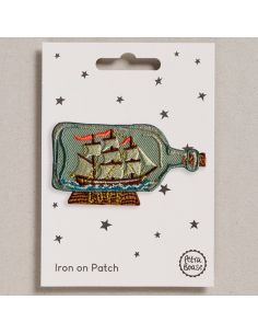Iron-on patch - Ship in a bottle