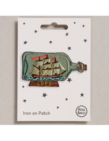 Iron-on patch - Ship in a bottle