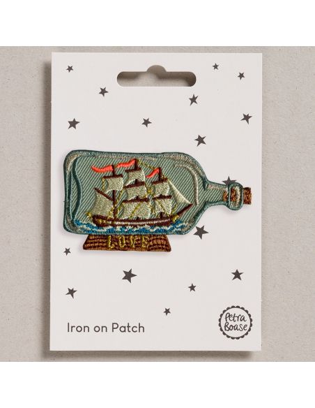 Iron-on patch - Ship in a bottle