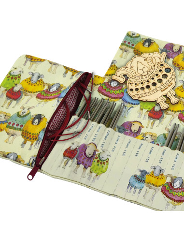 Interchangeable Needle Case - Sheep and Sweater