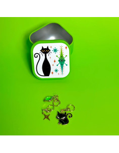 Set of 12 stitch marker rings - Kitty Kitty