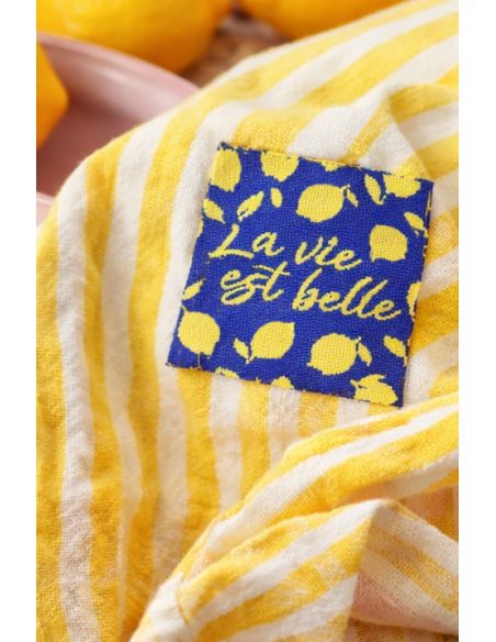 Set of 4 sew-on labels - Life is beautiful
