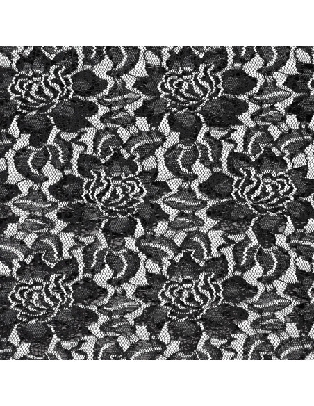 Lisa Metallic Lace Fabric - Black