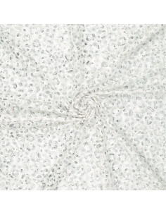 Lauren Metallic Lace Fabric - White