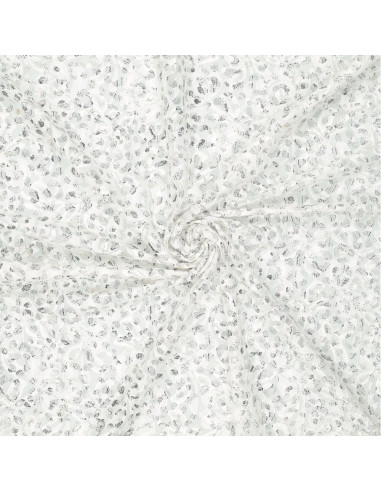 Lauren Metallic Lace Fabric - White