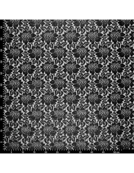Lisa Metallic Lace Fabric - Black