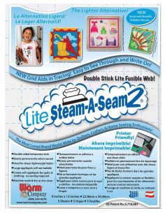 Set of 5 double-sided fusible sheets Lite Steam-A-Seam2