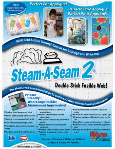 Set of 5 double-sided fusible web sheets Steam-A-Seam 2