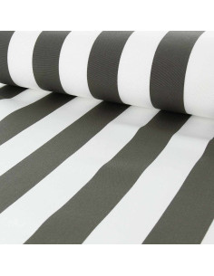 Deck chair fabric - White and taupe