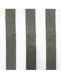 Deck chair fabric - White and taupe 2