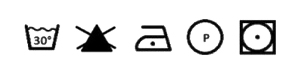 Care instructions pictograms